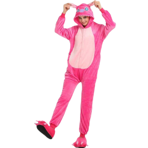 pink stitch onesie