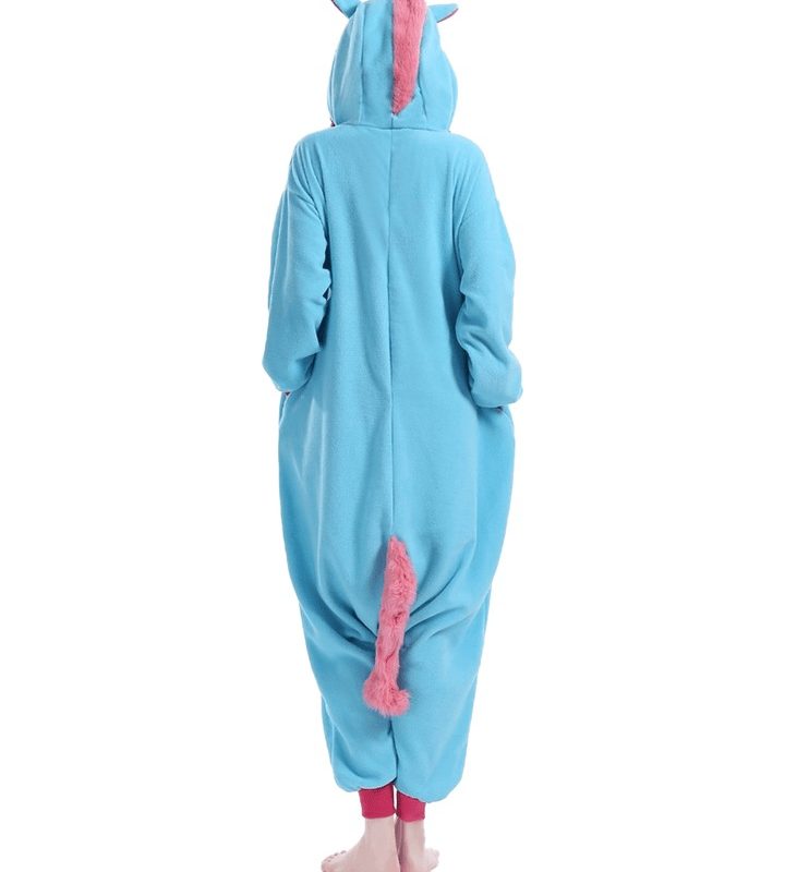 adult blue unicorn onesie