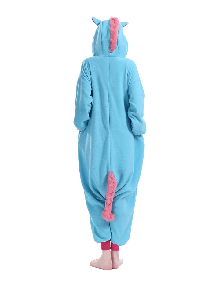 adult blue unicorn onesie