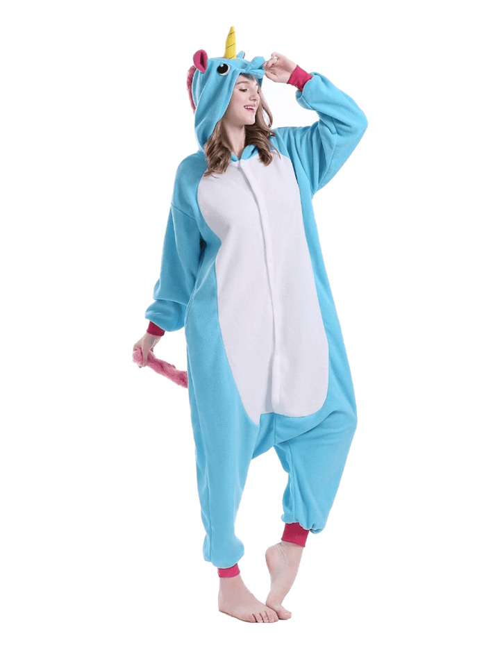 blue unicorn onesie adults