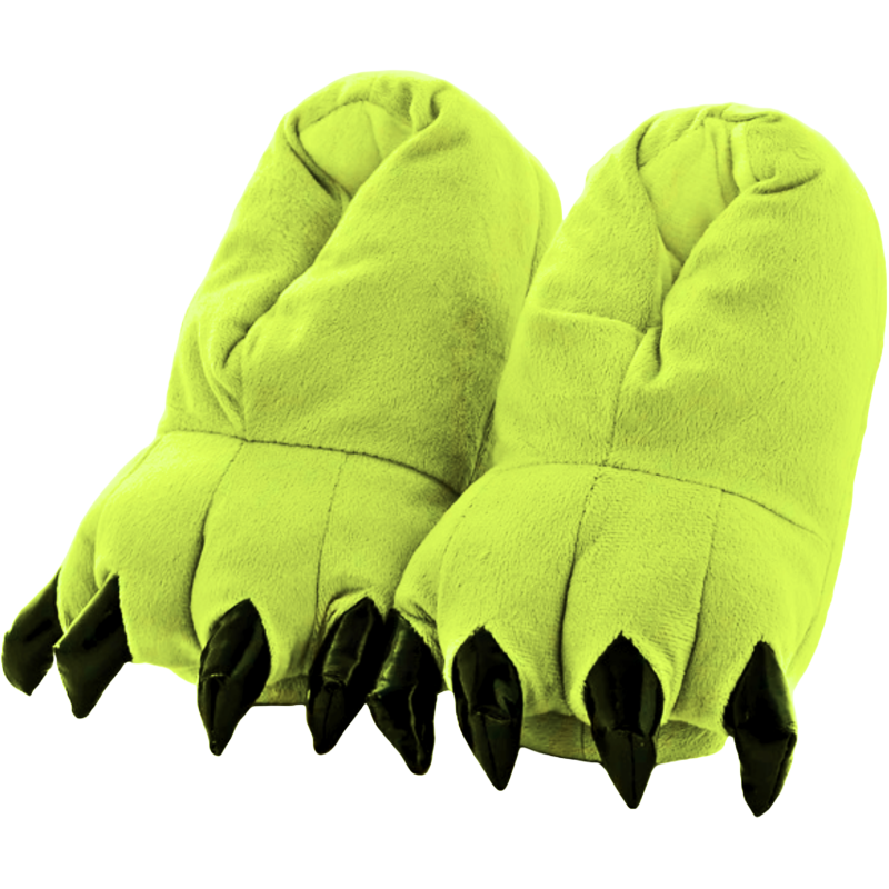 2) Lime Claw Slippers