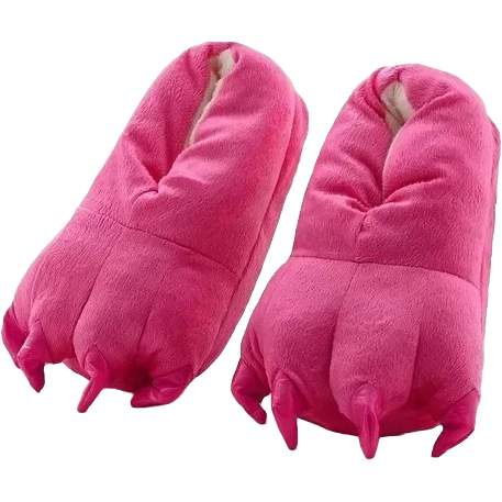 2) Fuchsia Claw Slippers
