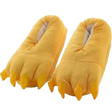 2) Yellow Claw Slippers
