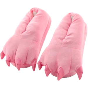 2) Pink Claw Slippers - 12K - 3