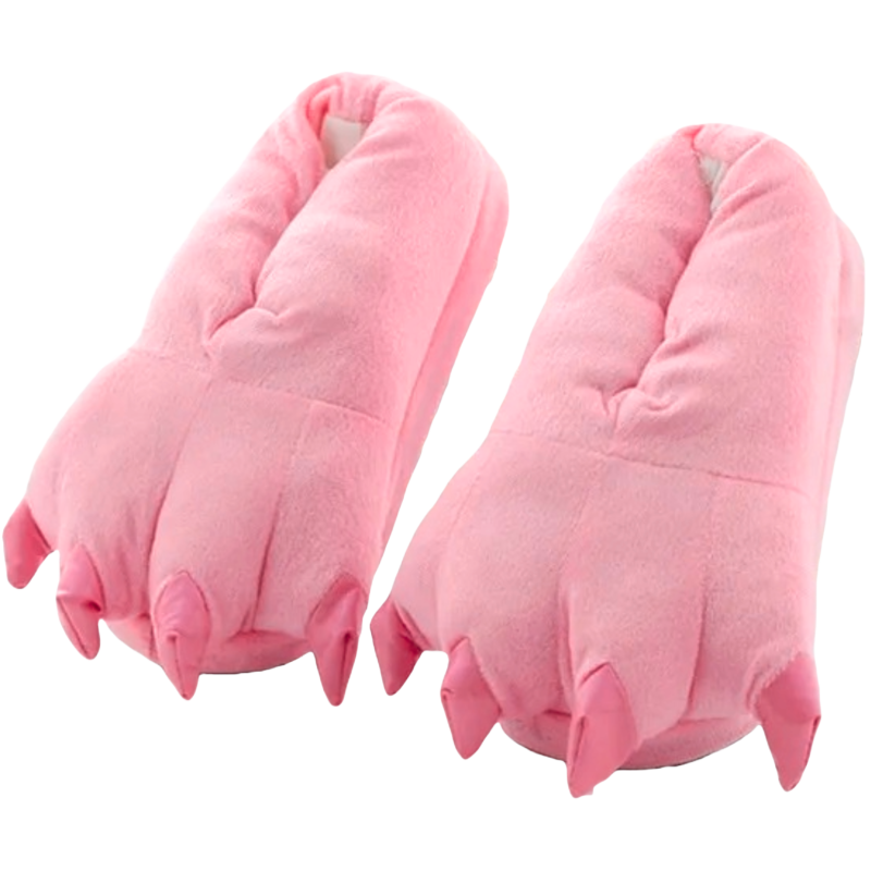 2) Pink Claw Slippers