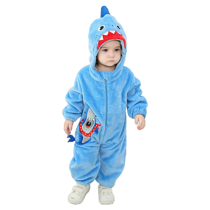 Baby Bright Blue Shark Onesie