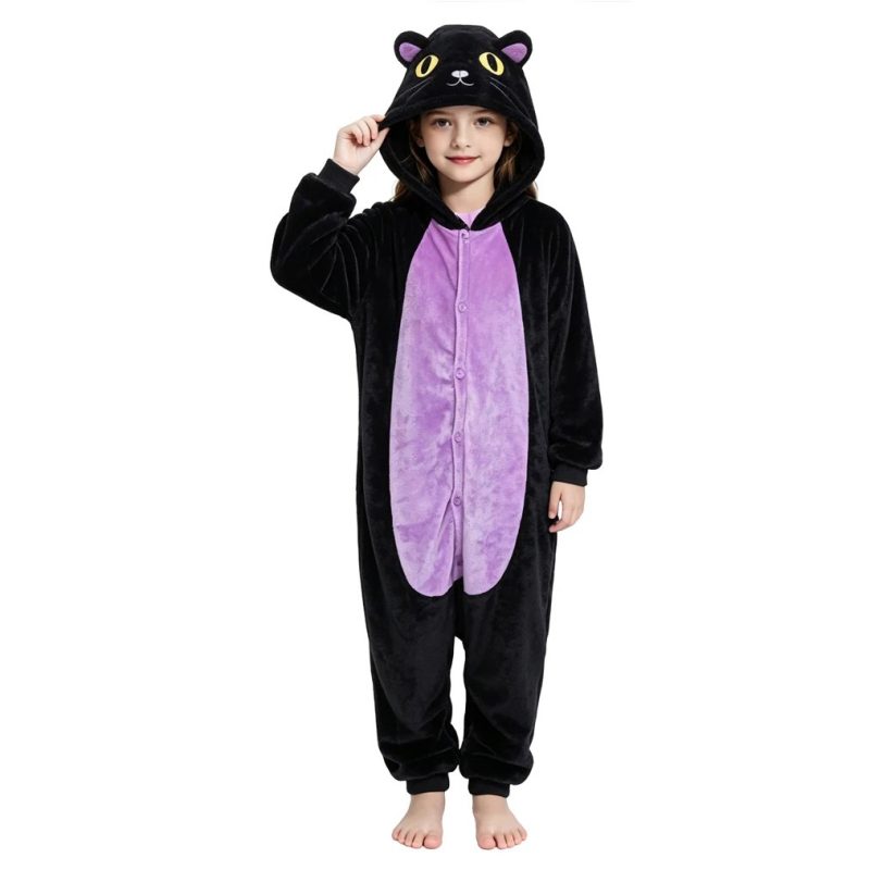 Kids Black Cat Onesie