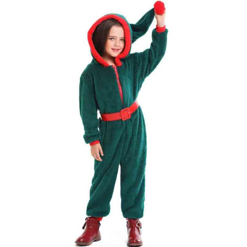 Kids Elf Onesie Pyjamas