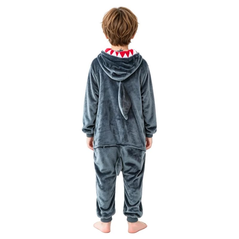 Kids Grey Shark Onesie Kids Grey Shark Onesie