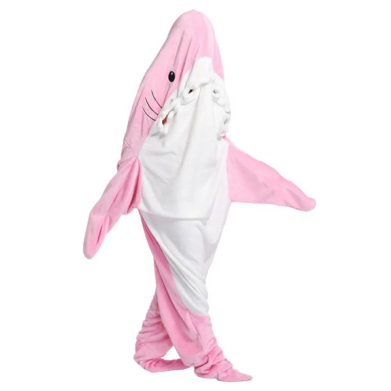 Pink Shark Blanket Onesie