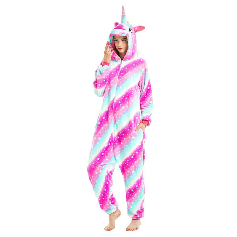 multicoloured unicorn onesie